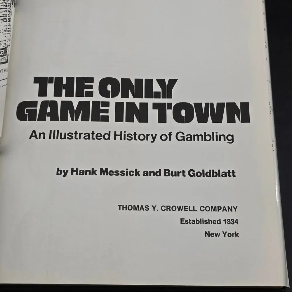 The Only Game In Town Hank Messick Burt Goldblatt 1st Printing 1976 Illustrated